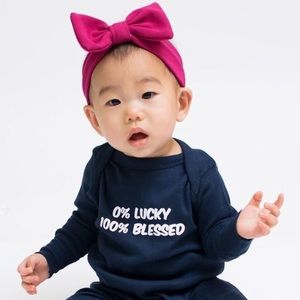 0% Lucky / 100% Blessed Onesie Full Bodysuit